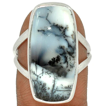 Dendrite Opal Ring with Large Face